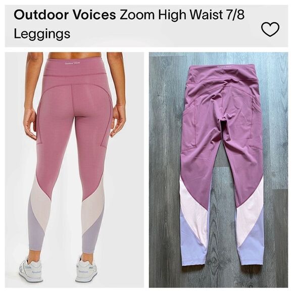 Outdoor Voices Leggings High Waisted Zoom 7/8 Gym Small Workout - Picture 5 of 12